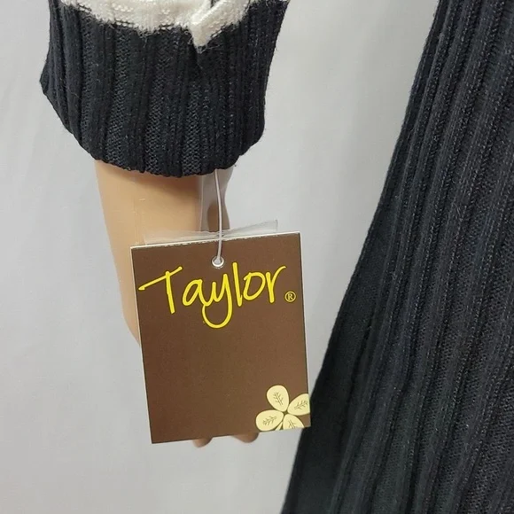 Taylor Fit And Flare Colorblock Mini Sweater Dress - Picture 15 of 17